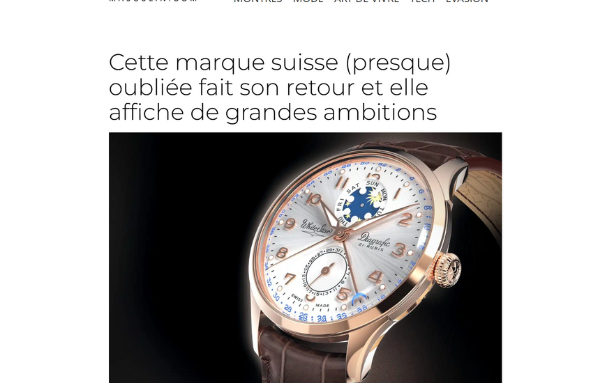 Masculin.com met White Star Watch sous les projecteurs : un retour ambitieux