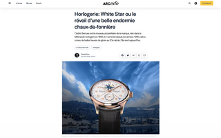ArcInfo met en lumière la renaissance de White Star Watch