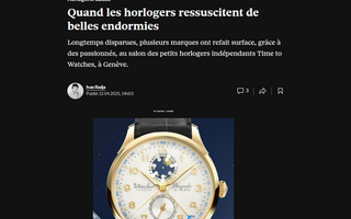 Merci à la Tribune de Genève et à 24 Heures pour leur bel article sur White Star Watch